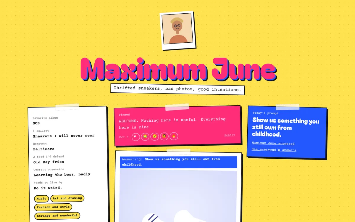Maximum June: a loud scrapbook site